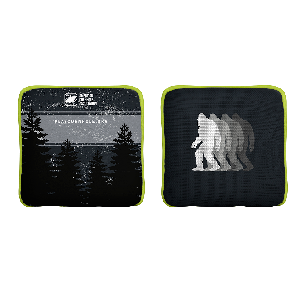 6-in Synergy Touring Pro Sasquatch in the Dark Professional Regulation Cornhole Bags