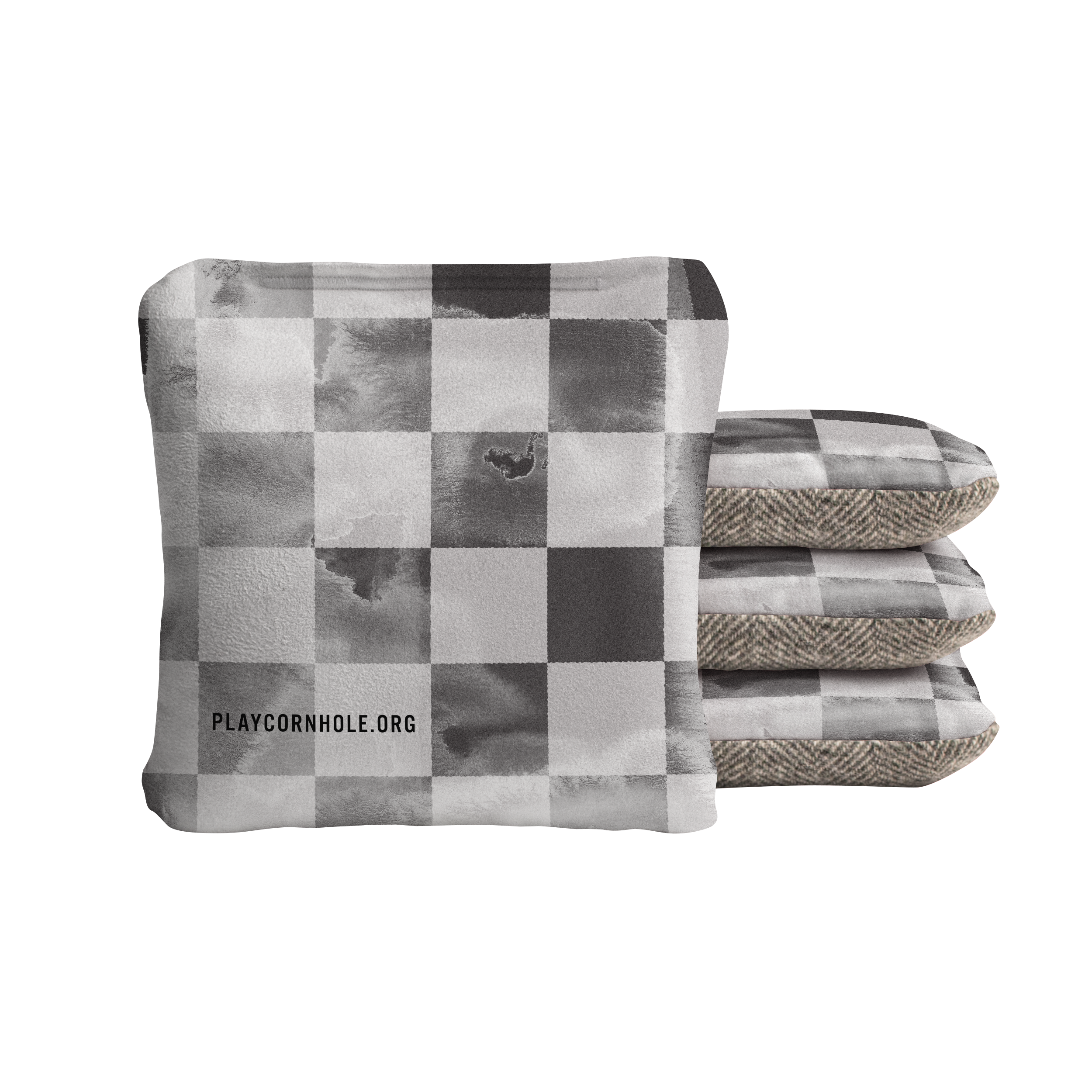 6-in Synergy Soft Distressed Checkered Retro Professional Regulation Cornhole Bags