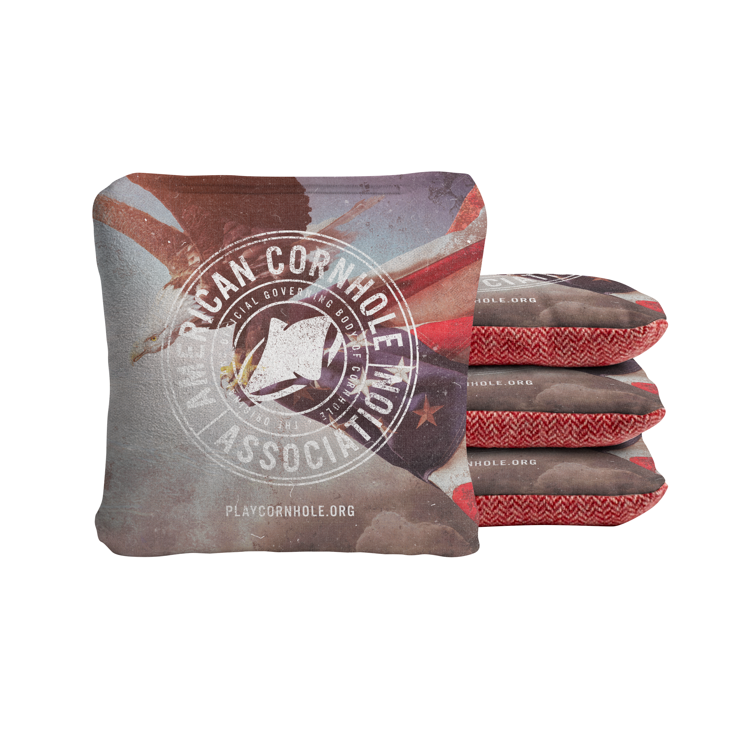 6-in Synergy Soft ACA Badge Patriotic Eagle Professional Regulation Cornhole Bags