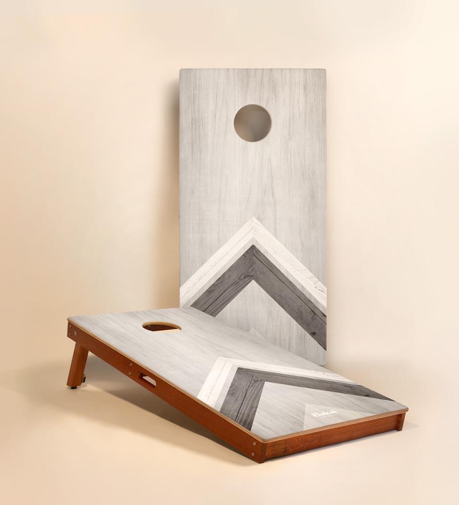 2x4 Silver Chevron Cornhole Boards